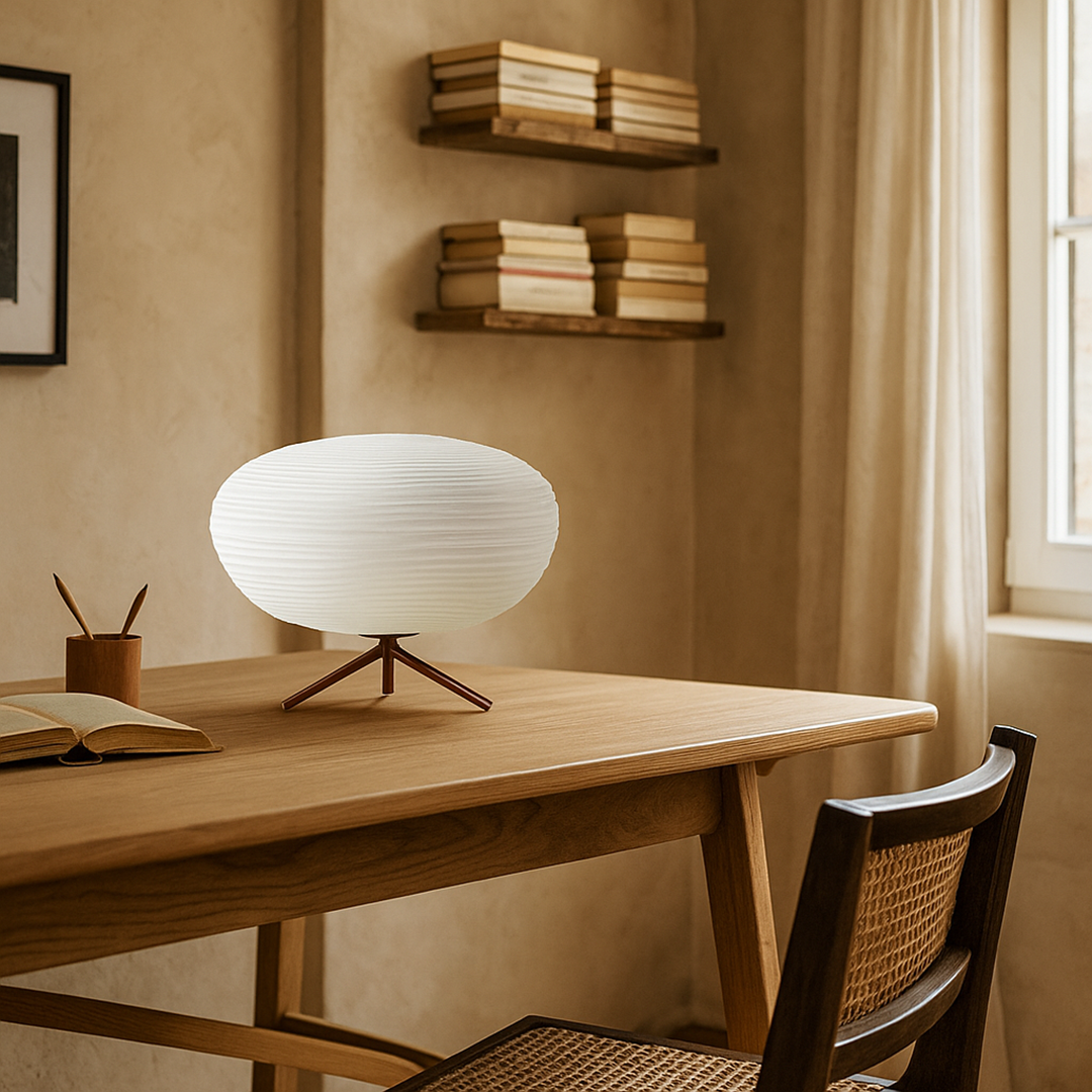 Lámpara de Mesa de Vidrio | Luz Suave para Interior