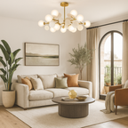 Hanging Ceiling Lamp of Glass and Metal | Multicolored Design