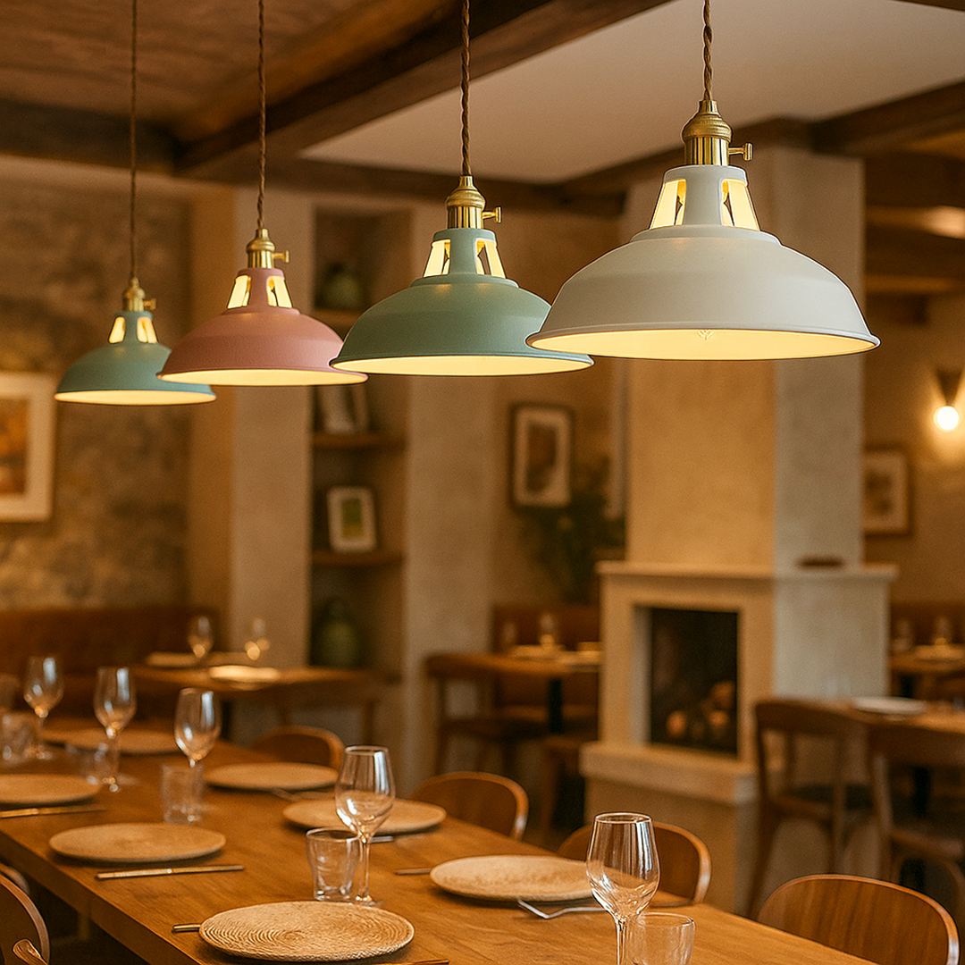 Lámpara de Techo Colgante Industrial | Colores Decorativos