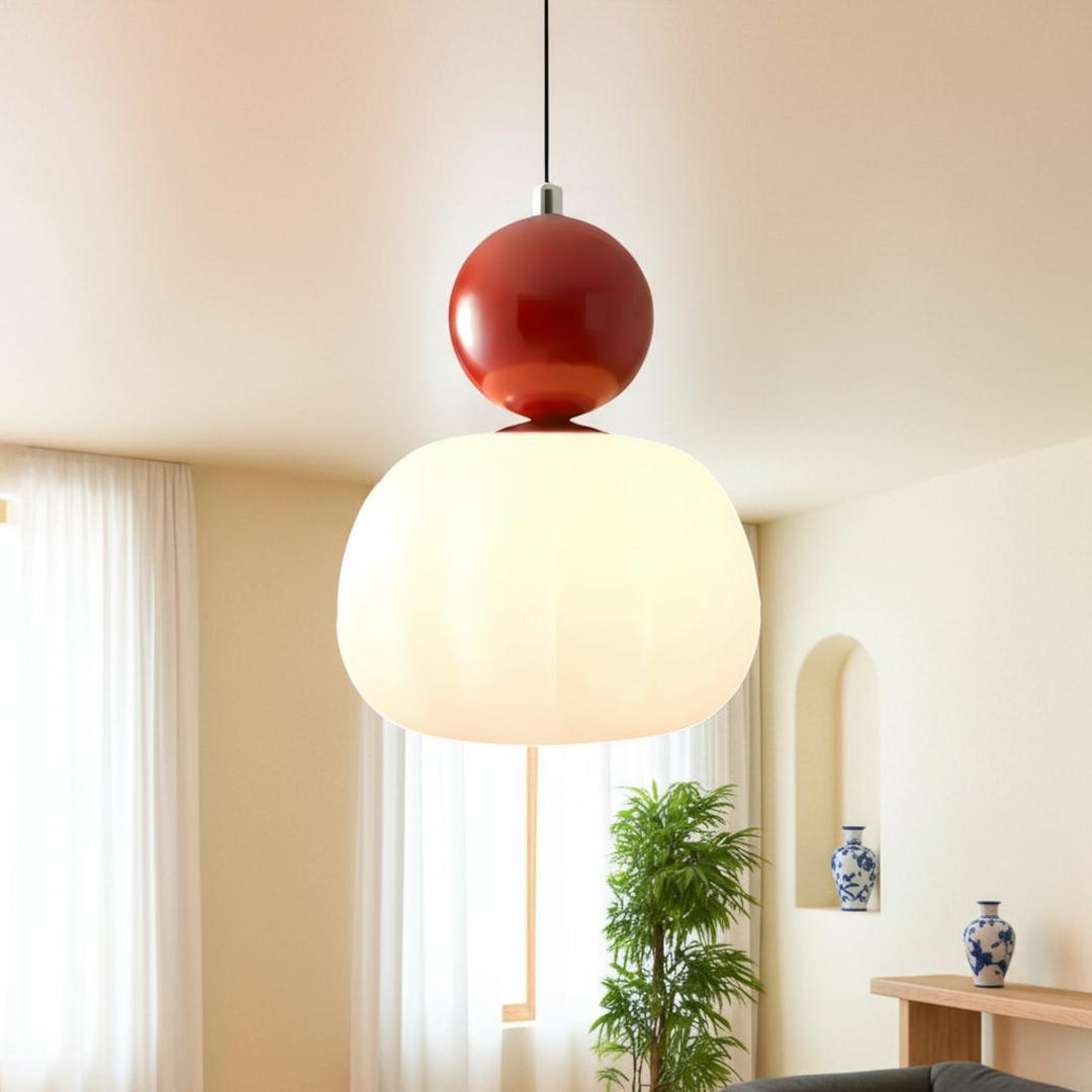 Lámpara Colgante Decorativa Color Crema | Art Deco