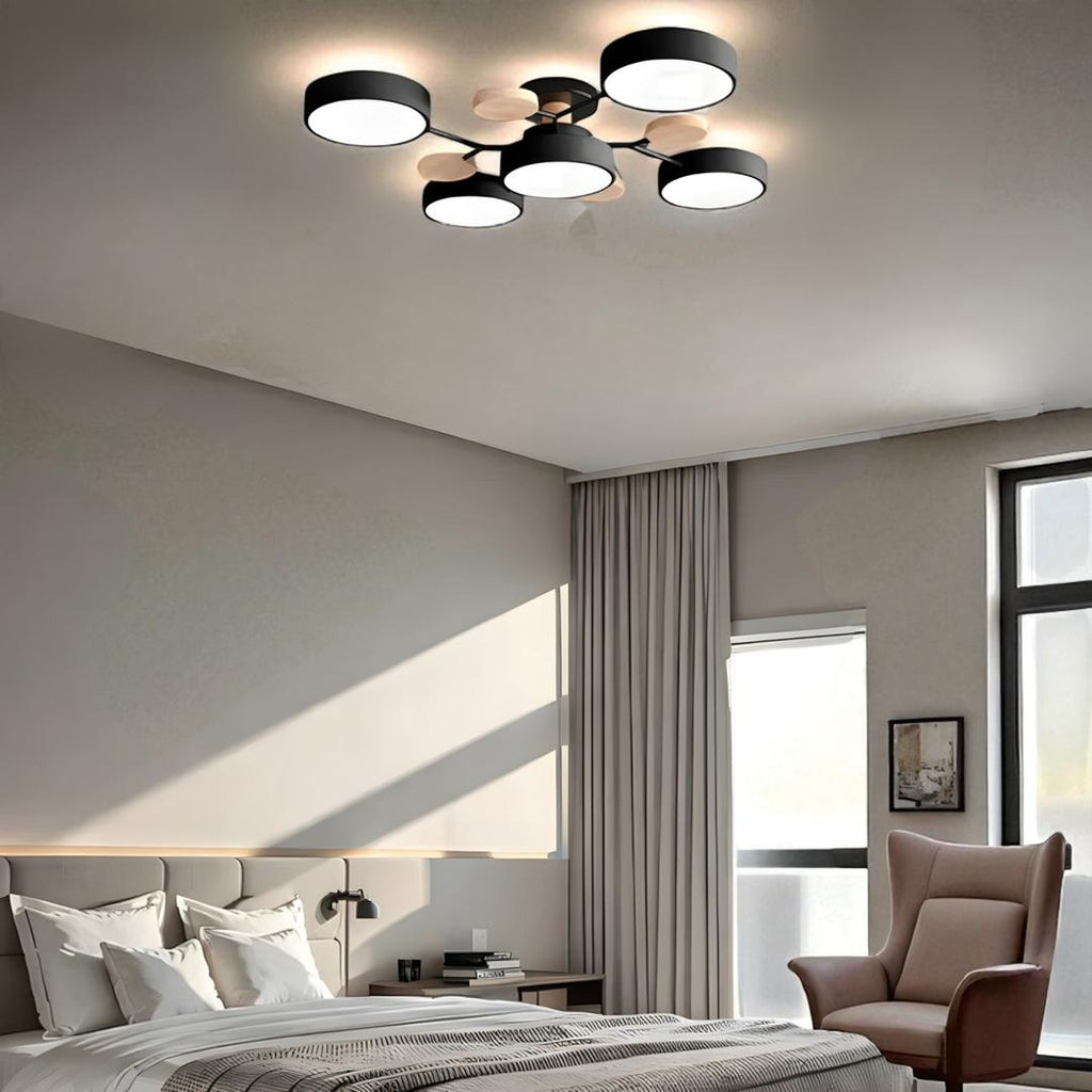 Lámpara Semi-empotrada LED Moderna de Hierro y Acrílico | Redonda