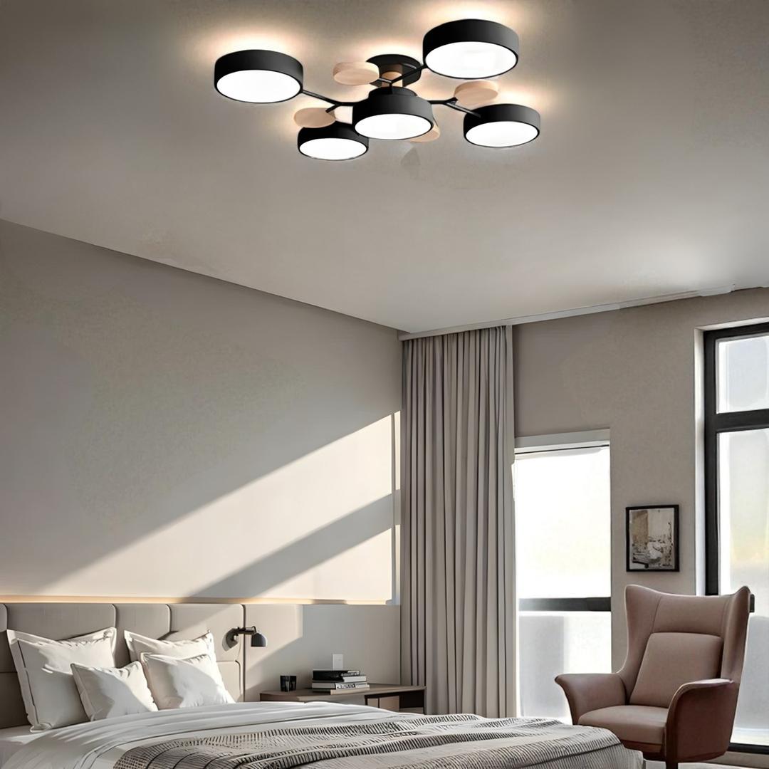 Lámpara Semi-empotrada LED Moderna de Hierro y Acrílico | Redonda