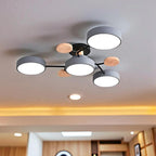 Lámpara Semi-empotrada LED Moderna de Hierro y Acrílico | Redonda