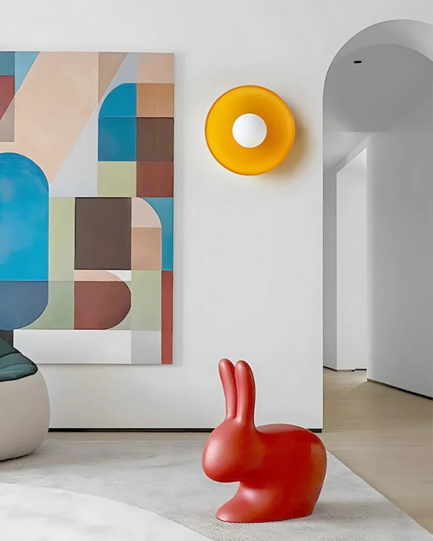 Lámpara de Pared Moderna de Vidrio Ø25cm | Diseño Estilizado