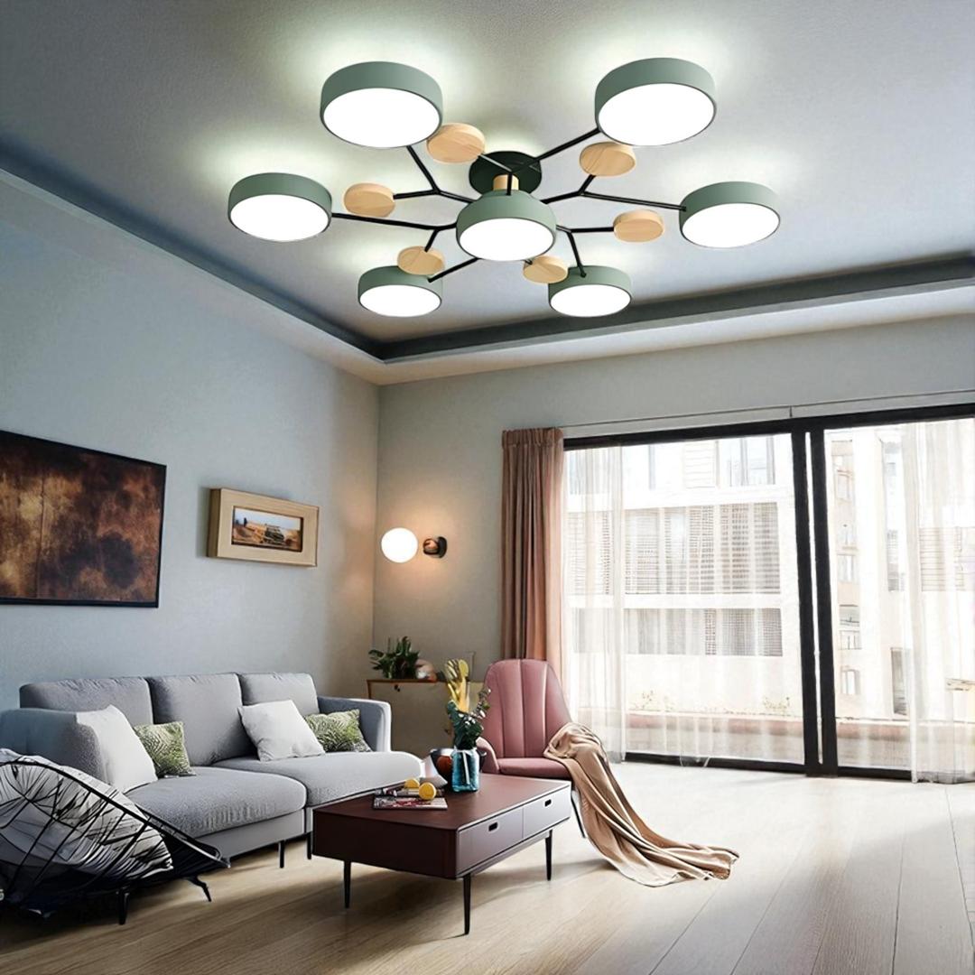 Lámpara Semi-empotrada LED Moderna de Hierro y Acrílico | Redonda