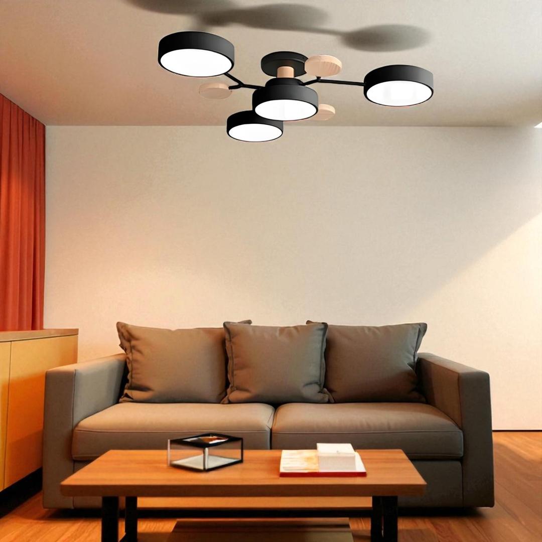 Lámpara Semi-empotrada LED Moderna de Hierro y Acrílico | Redonda