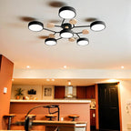 Lámpara Semi-empotrada LED Moderna de Hierro y Acrílico | Redonda