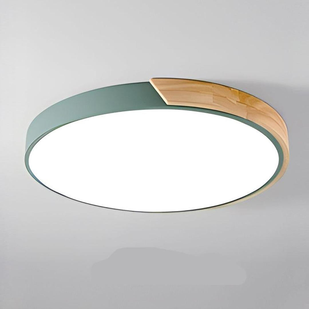 Round Wooden Ceiling Lamp | Nordic Style