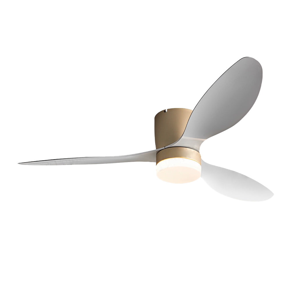 Ventilador de Techo Moderno de 52 Pulgadas con 3 Aspas, Iluminación LED Ajustable y Control Remoto