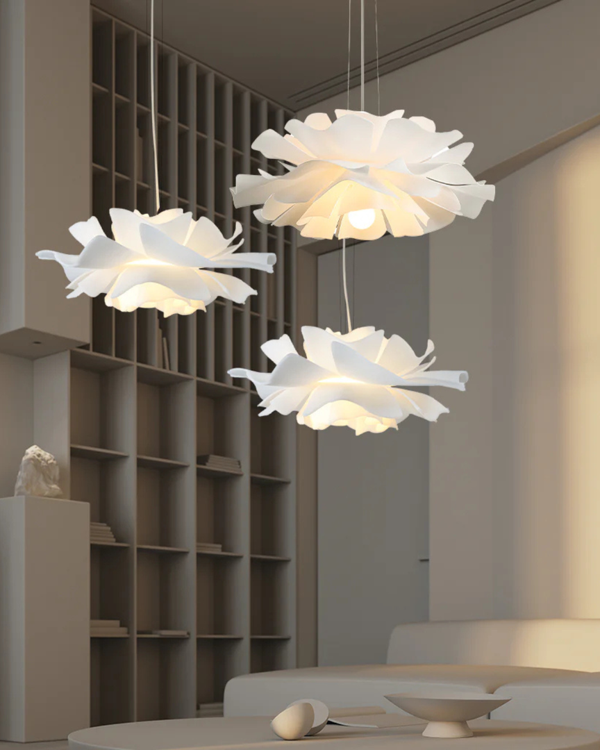 Lámpara Colgante Floral | Estilo Japandi