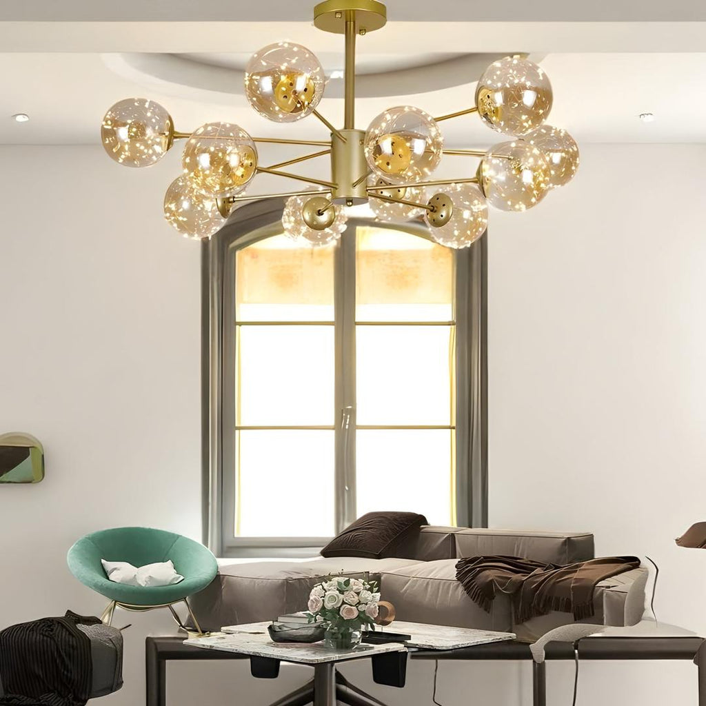 Candelabro De Globo De Vidrio | Lujoso