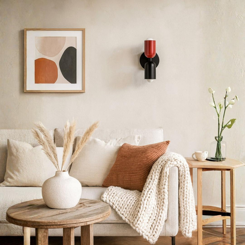 Lámparas de Pared LED Color Crema de Resina y Metal | Doble Cabeza