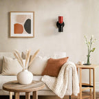 Lámparas de Pared LED Color Crema de Resina y Metal | Doble Cabeza