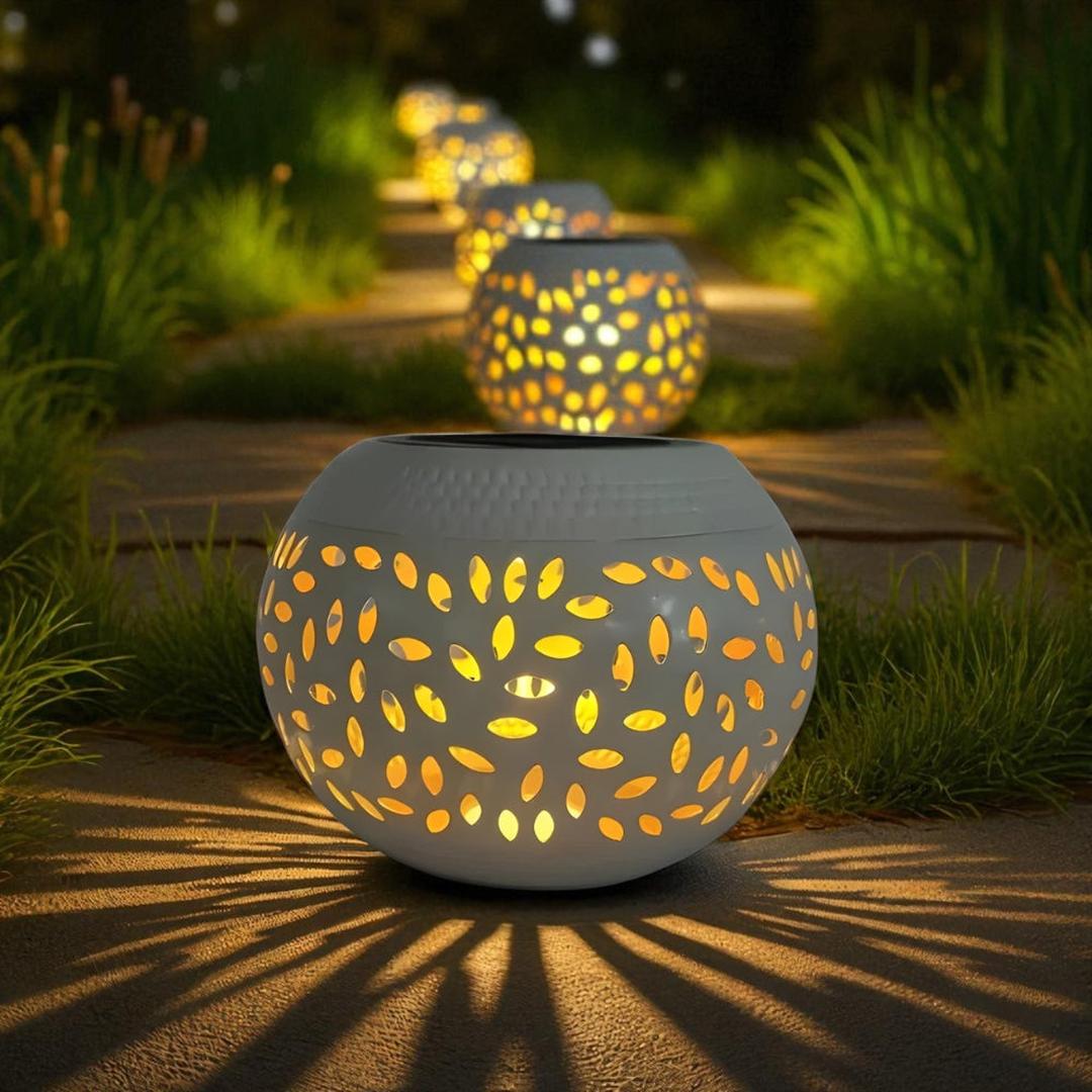 Lámpara Solar de Jardín con Puntos de Luz | Para Exterior