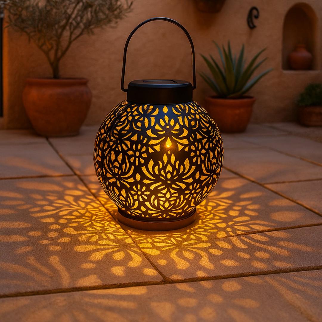 Lámpara Colgante Solar LED Vintage | Para Jardín