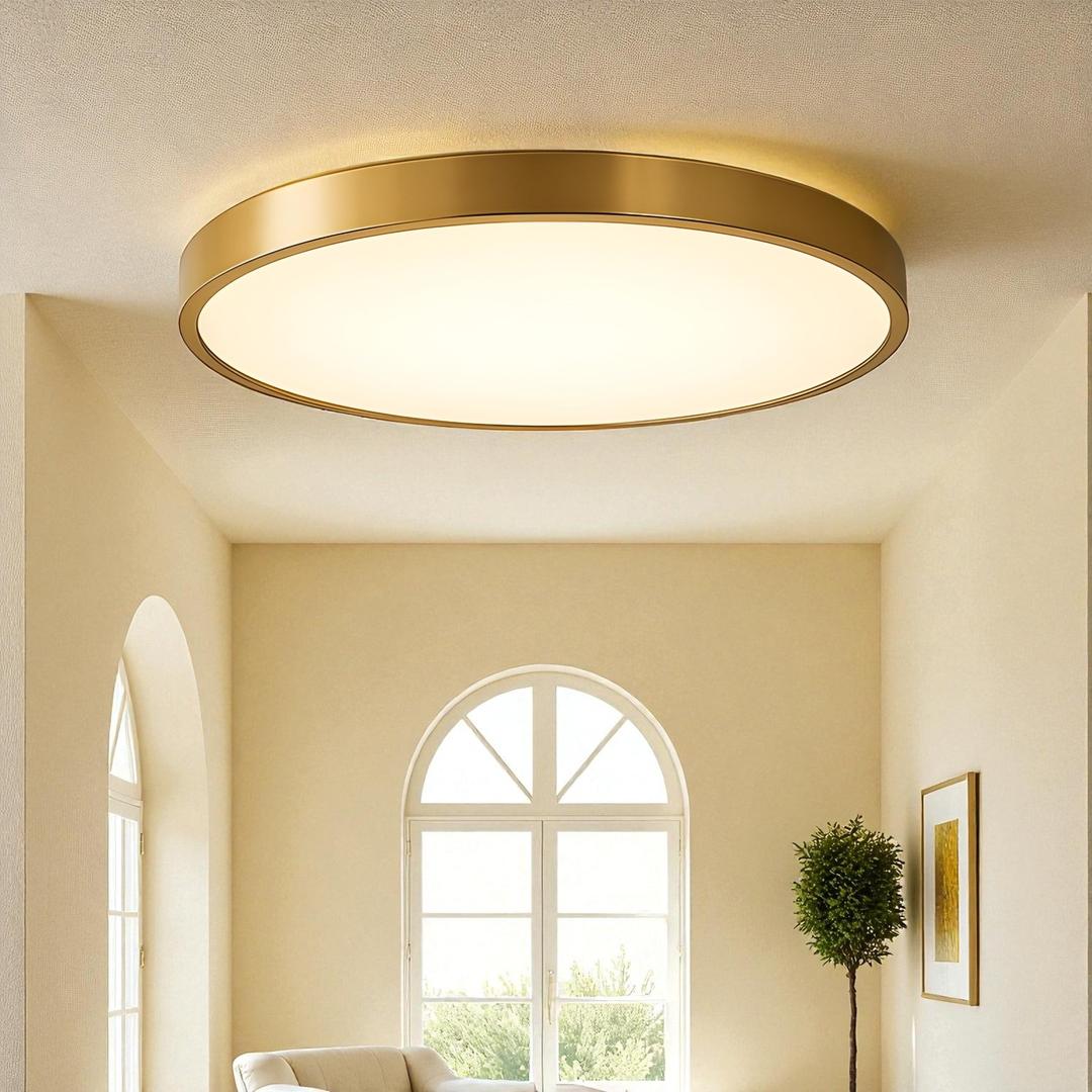 Lámpara de Techo LED Moderna de Hierro y Acrílico | Redonda