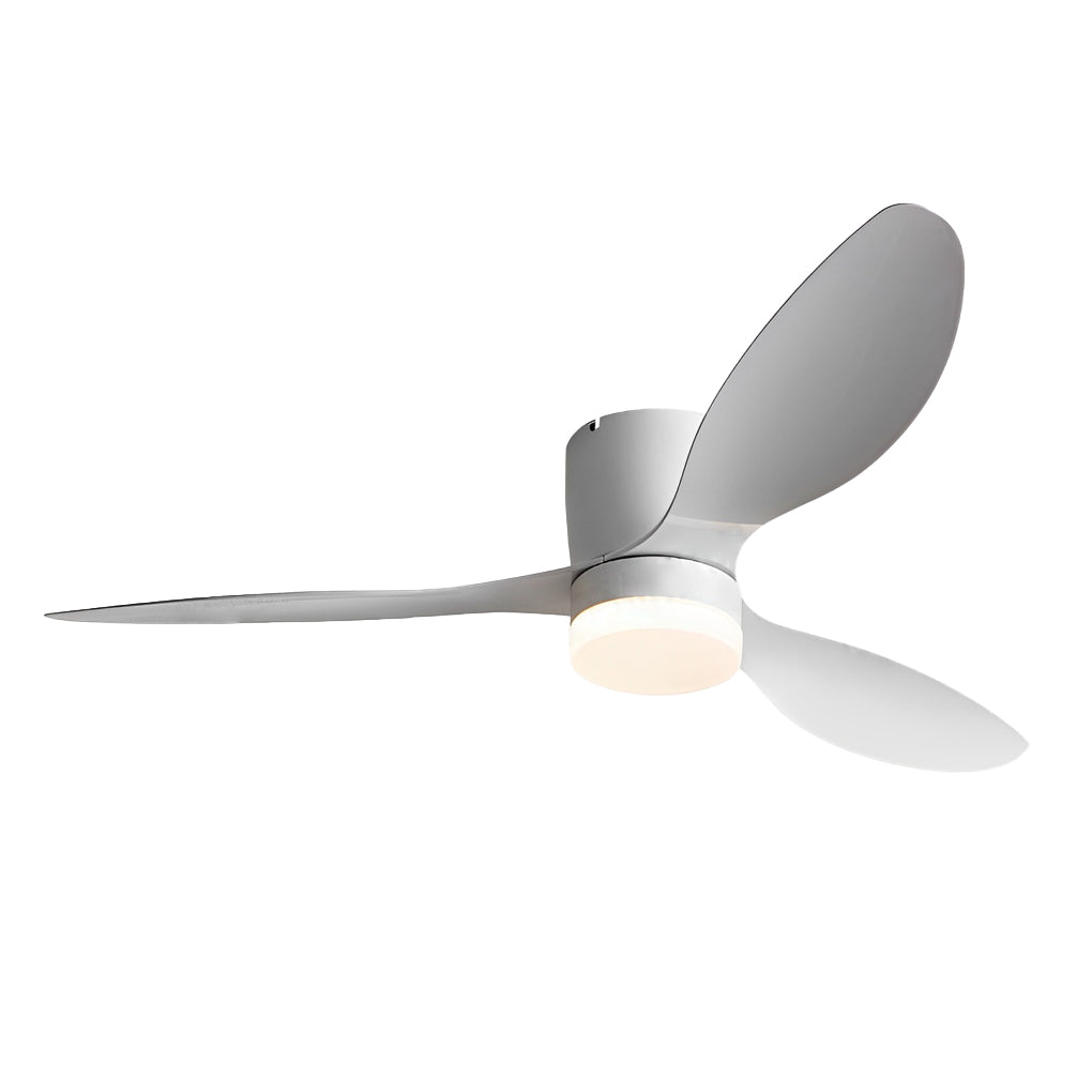 Modern 52-Inch Ceiling Fan with 3 Blades, Adjustable LED Lighting, and Remote Control