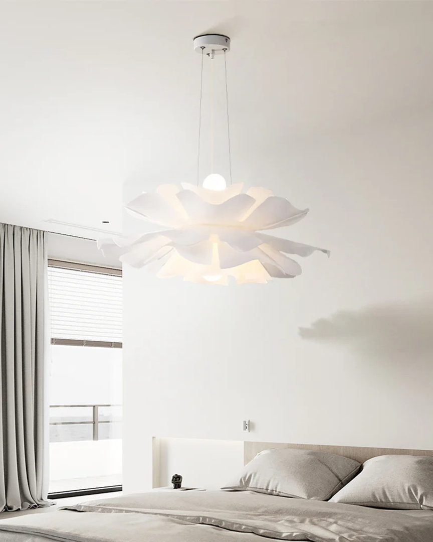 Lámpara Colgante Floral | Estilo Japandi