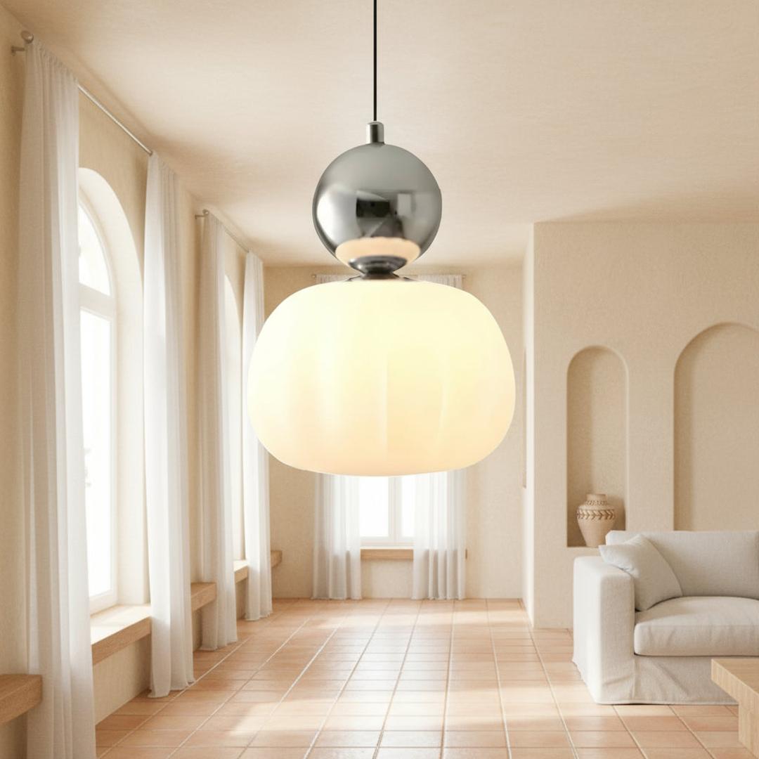 Lámpara Colgante Decorativa Color Crema | Art Deco