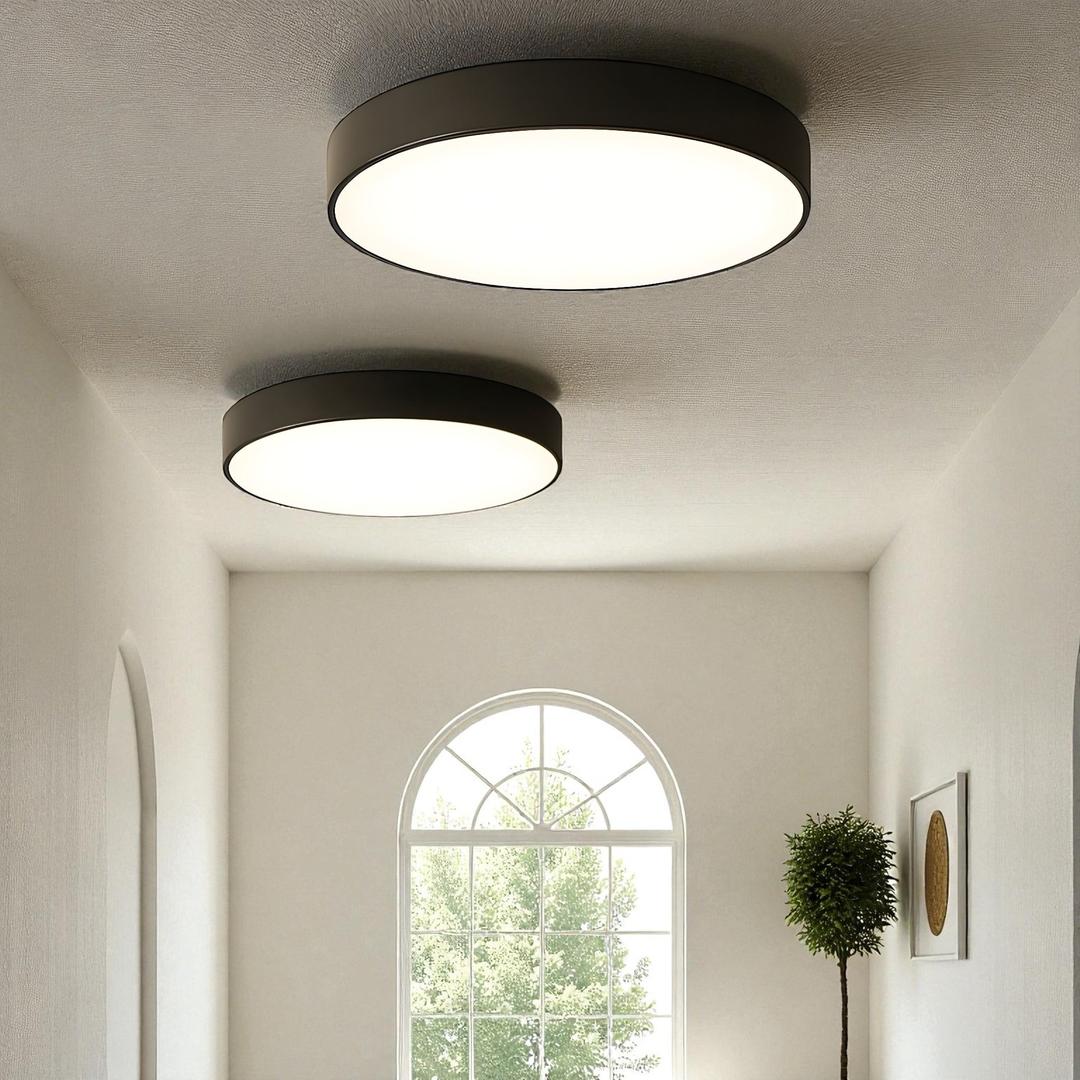 Lámpara de Techo LED Moderna de Hierro y Acrílico | Redonda