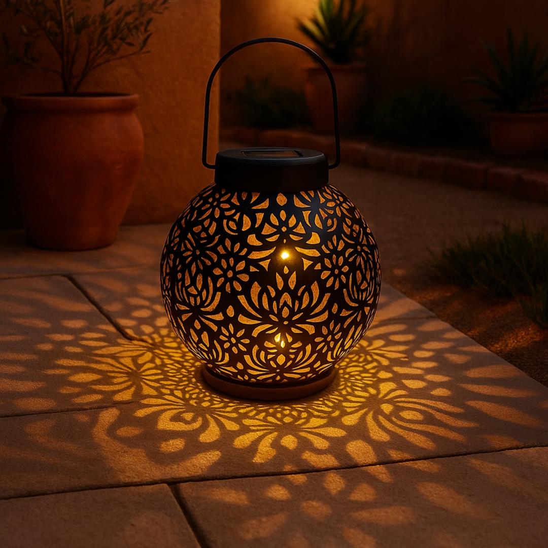 Lámpara Colgante Solar LED Vintage | Para Jardín