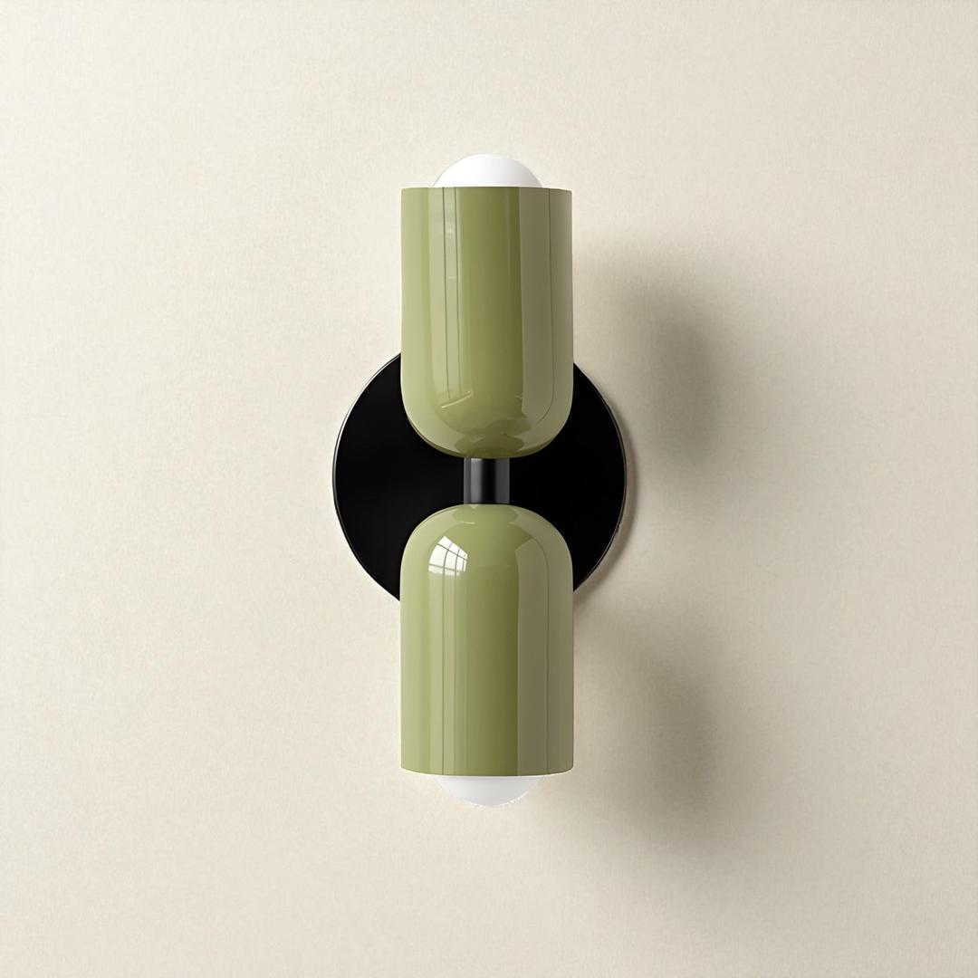 Lámparas de Pared LED Color Crema de Resina y Metal | Doble Cabeza