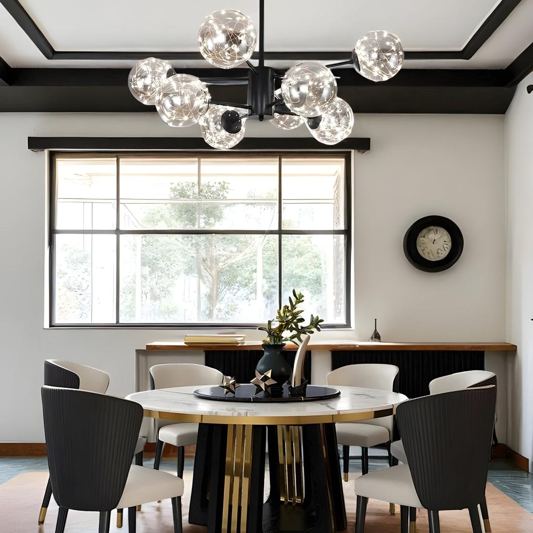 Candelabro De Globo De Vidrio | Lujoso