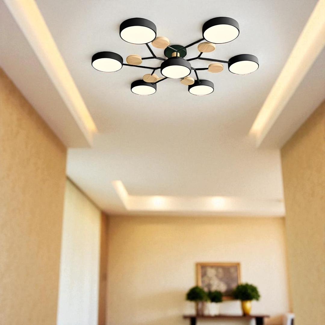 Lámpara Semi-empotrada LED Moderna de Hierro y Acrílico | Redonda