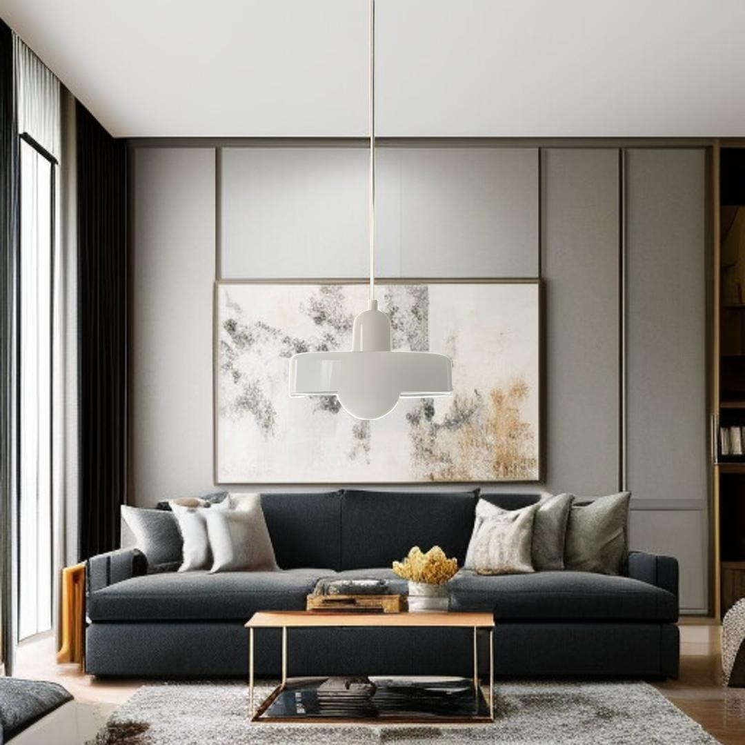 Lámpara Colgante De Vidrio | Altura Ajustable