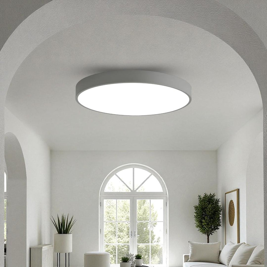 Lámpara de Techo LED Moderna de Hierro y Acrílico | Redonda