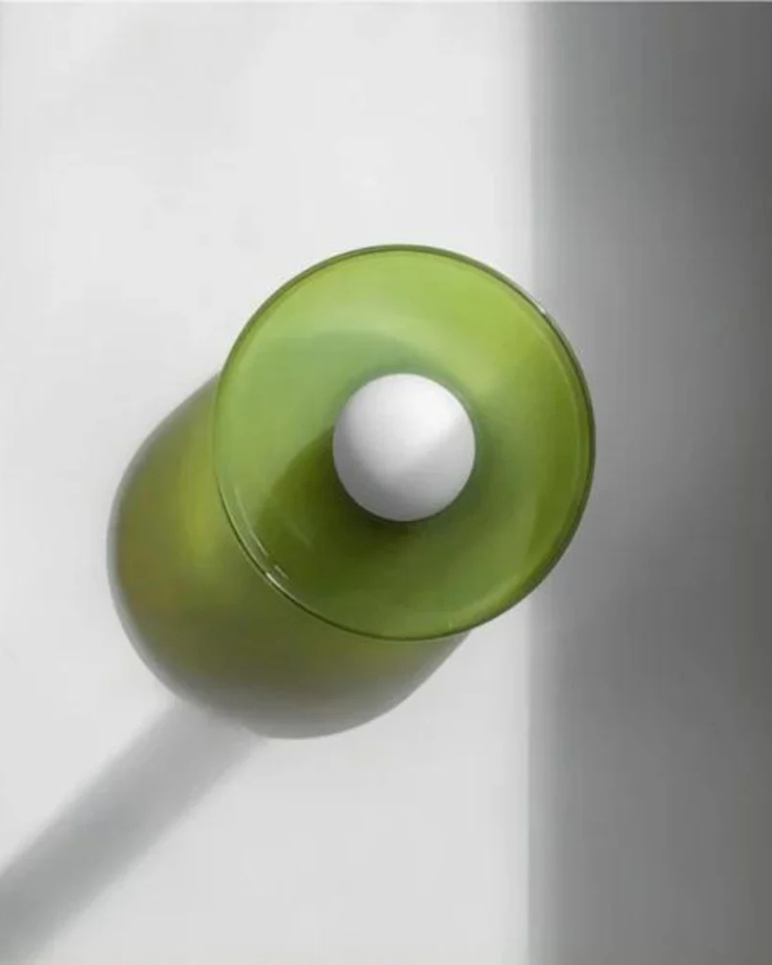 Lámpara de Pared Moderna de Vidrio Ø25cm | Diseño Estilizado