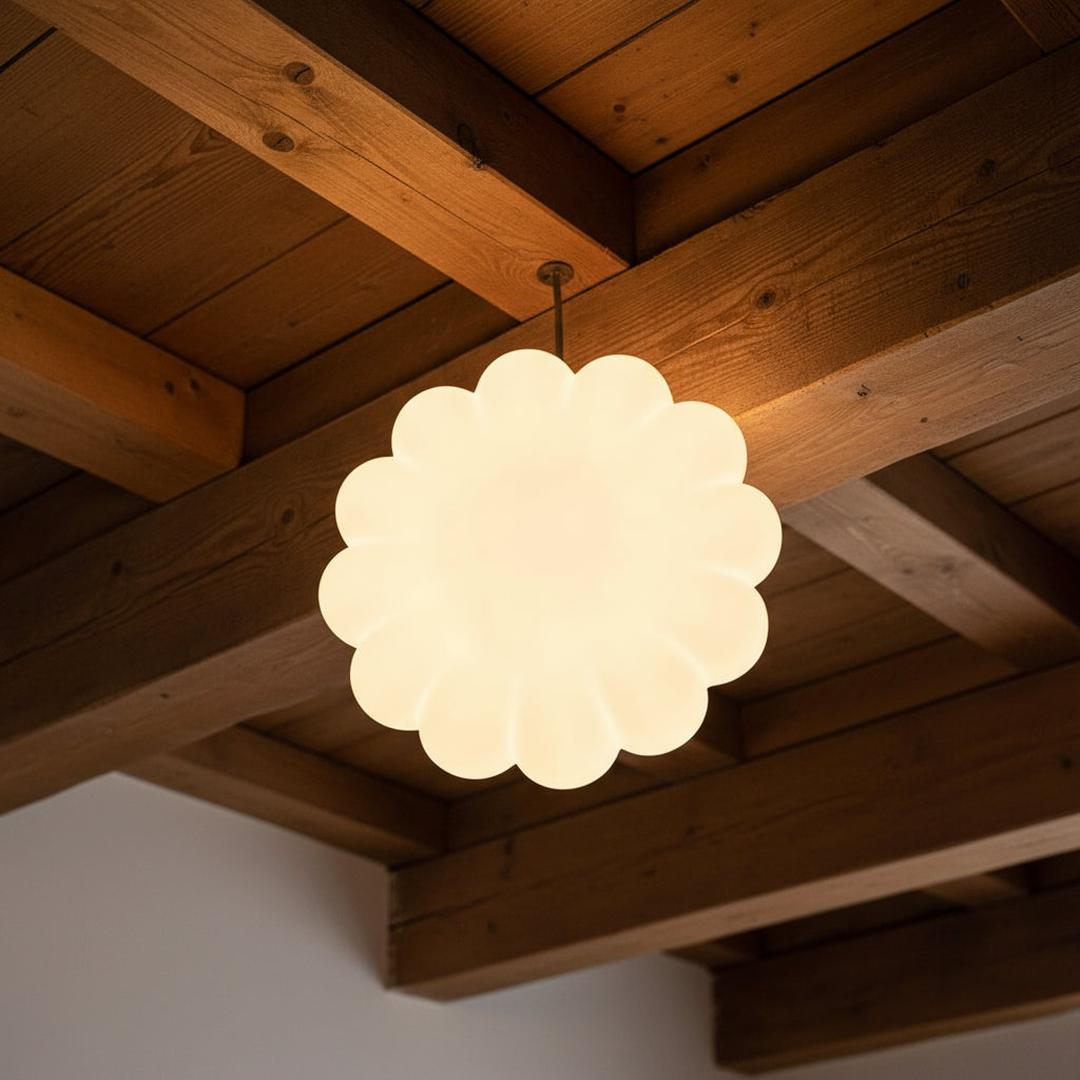 Lámpara Colgante Decorativa Color Crema | Art Deco