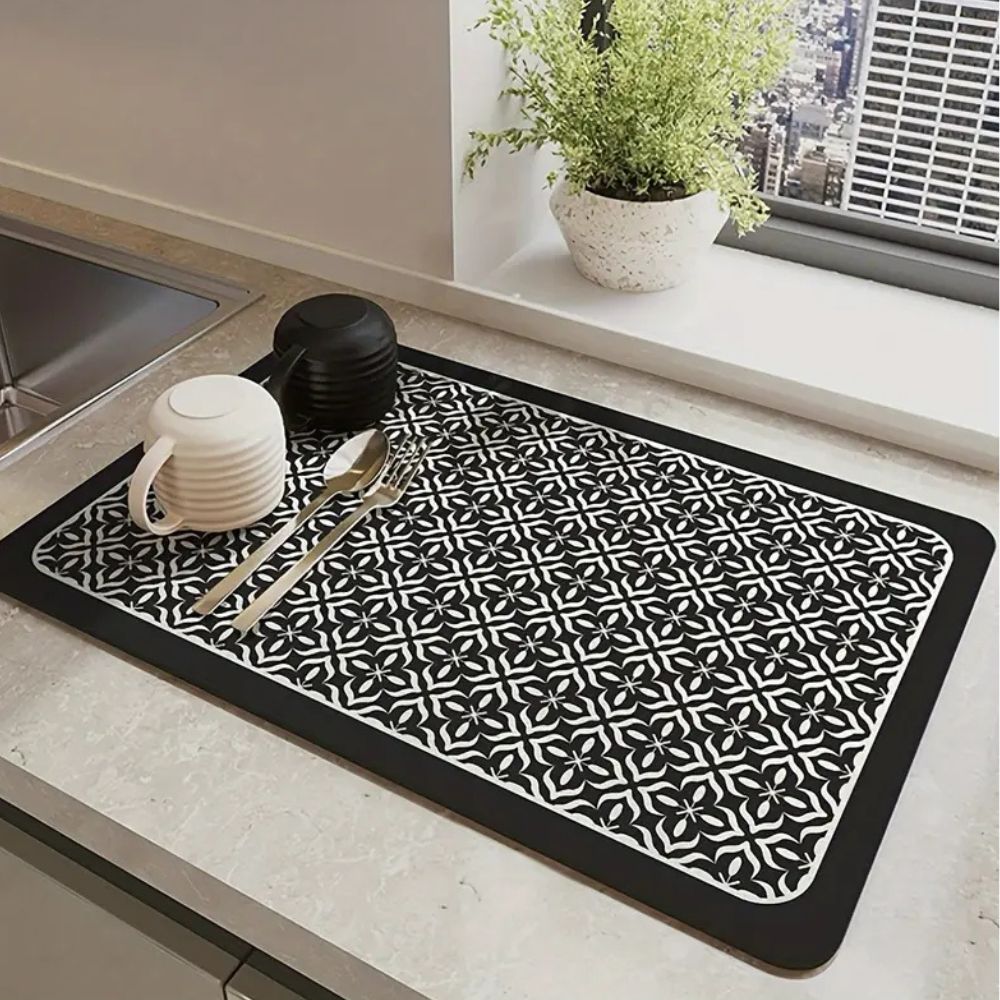 Alfombrilla de cocina para secar platos Mandala