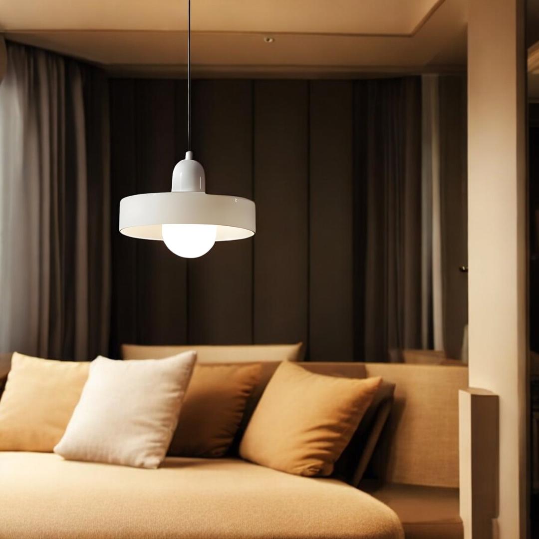 Lámpara Colgante De Vidrio | Altura Ajustable