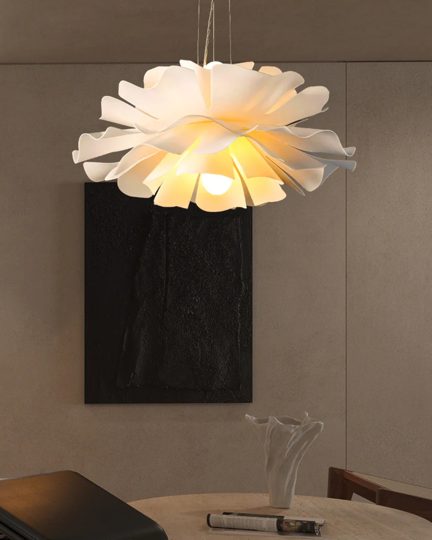 Lámpara Colgante Floral | Estilo Japandi