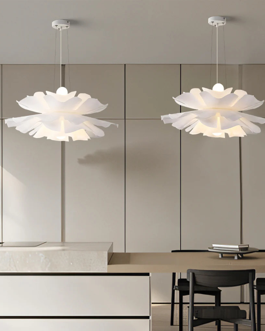 Lámpara Colgante Floral | Estilo Japandi