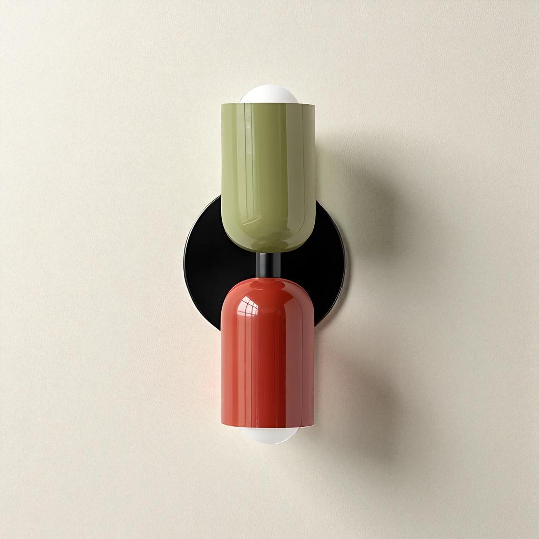 Lámparas de Pared LED Color Crema de Resina y Metal | Doble Cabeza