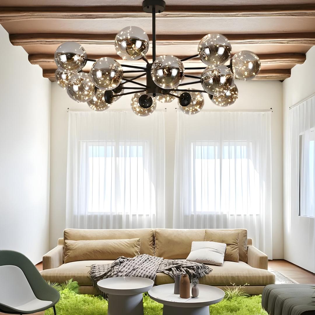 Candelabro De Globo De Vidrio | Lujoso