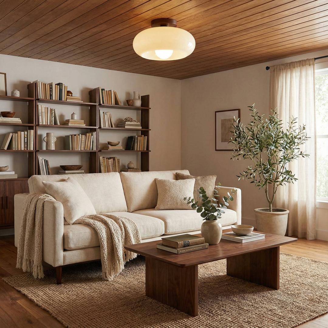 Bauhaus Ceiling Lamp Cream Color | Elegant French Style