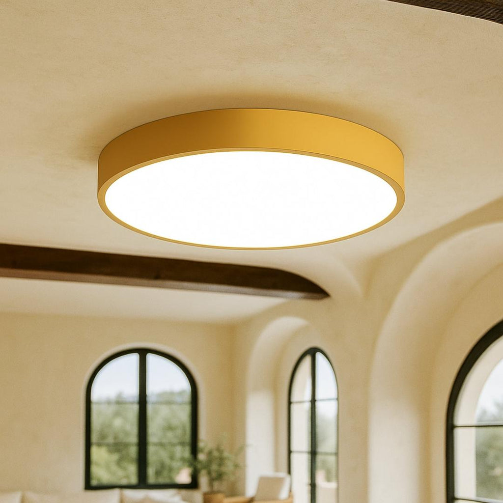 Lámpara de Techo LED Moderna de Hierro y Acrílico | Redonda