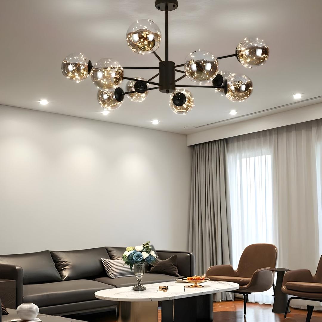 Candelabro De Globo De Vidrio | Lujoso