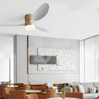 Modern 52-Inch Ceiling Fan with 3 Blades, Adjustable LED Lighting, and Remote Control
