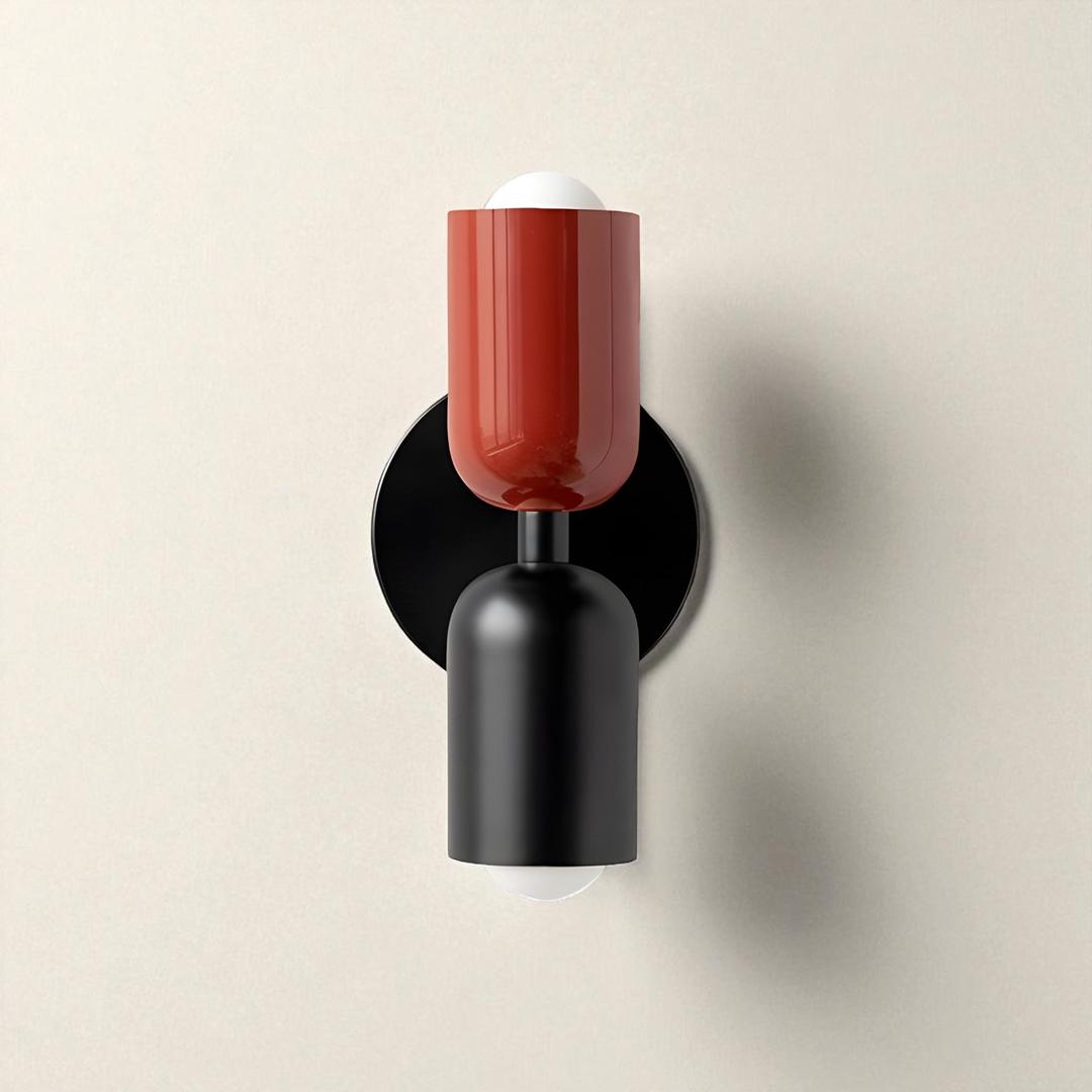 Lámparas de Pared LED Color Crema de Resina y Metal | Doble Cabeza