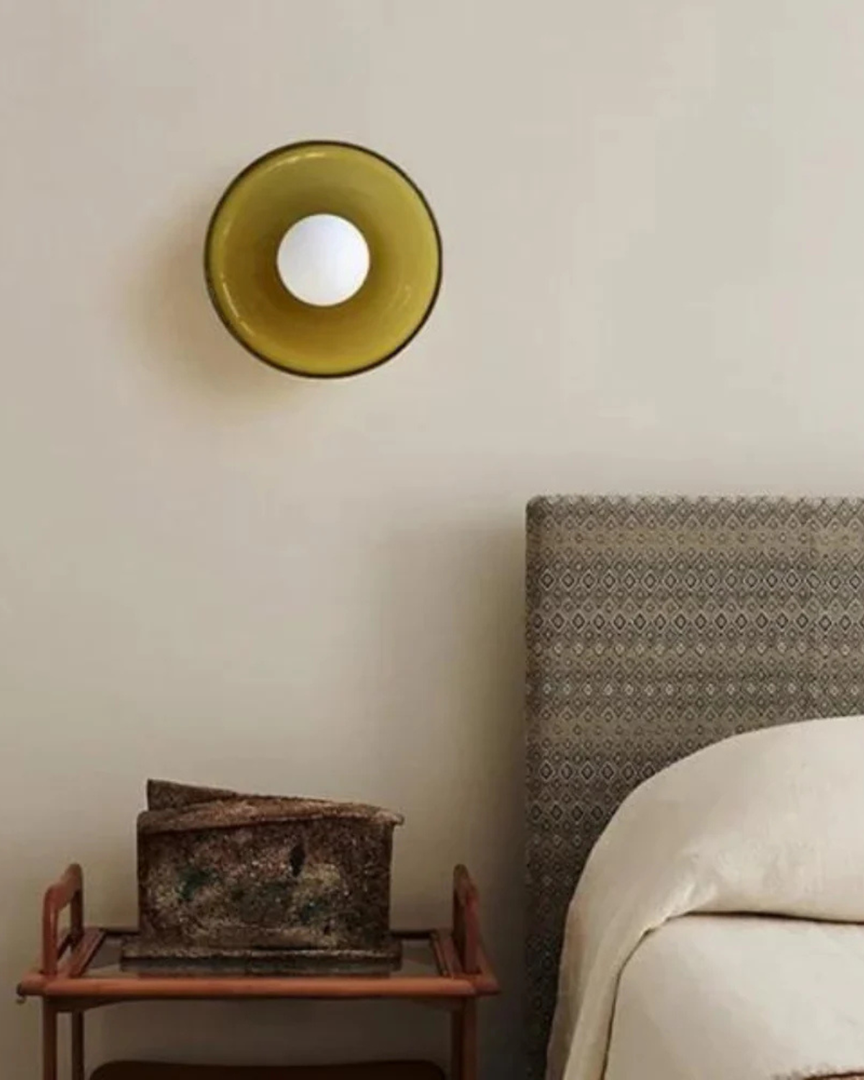 Lámpara de Pared Moderna de Vidrio Ø25cm | Diseño Estilizado