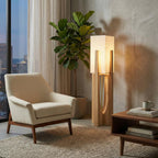 Wabi-Sabi Wooden Floor Lamp | Japanese Style
