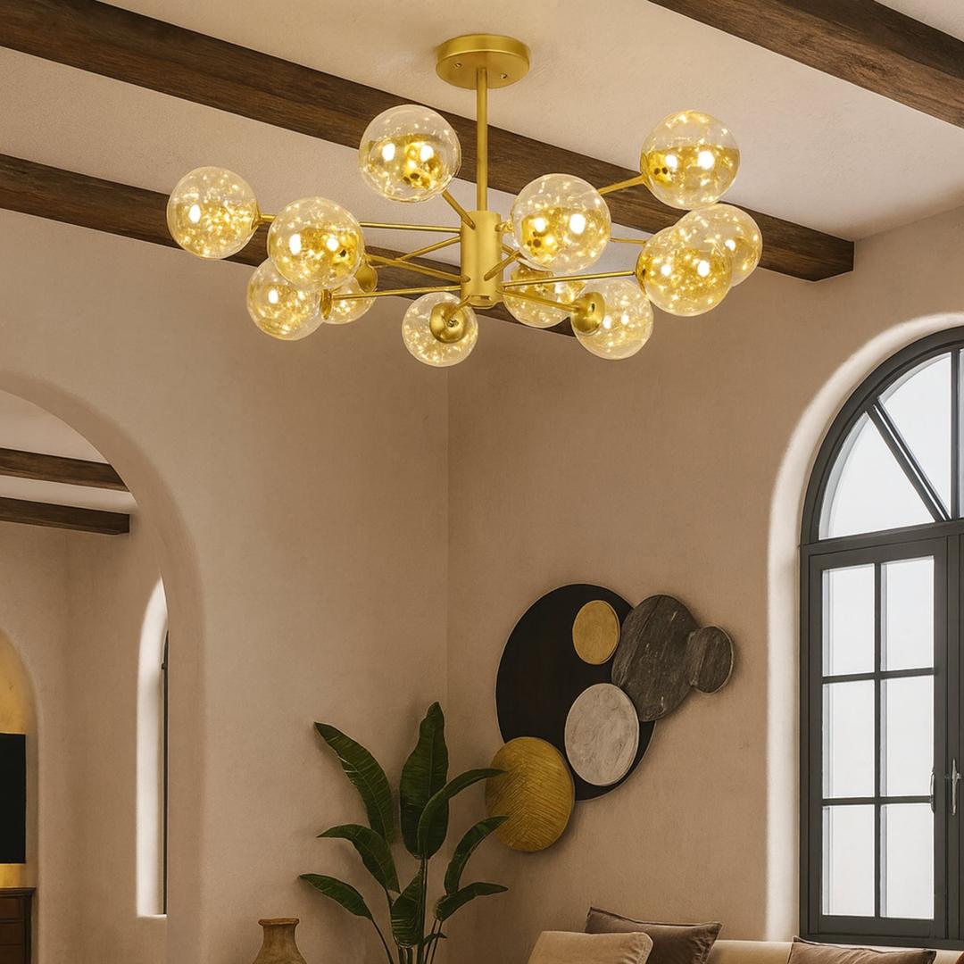 Candelabro De Globo De Vidrio | Lujoso