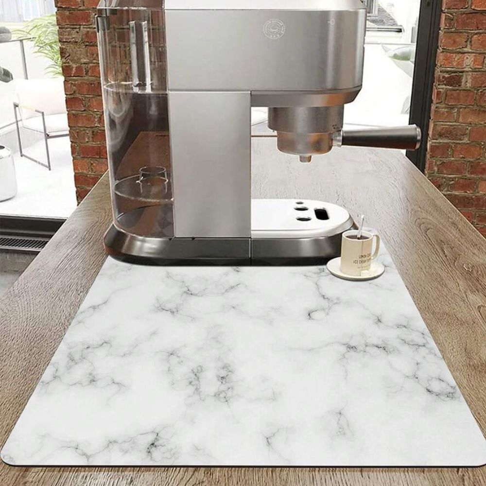 Tapete para Secar Platos con Estilo de Mármol