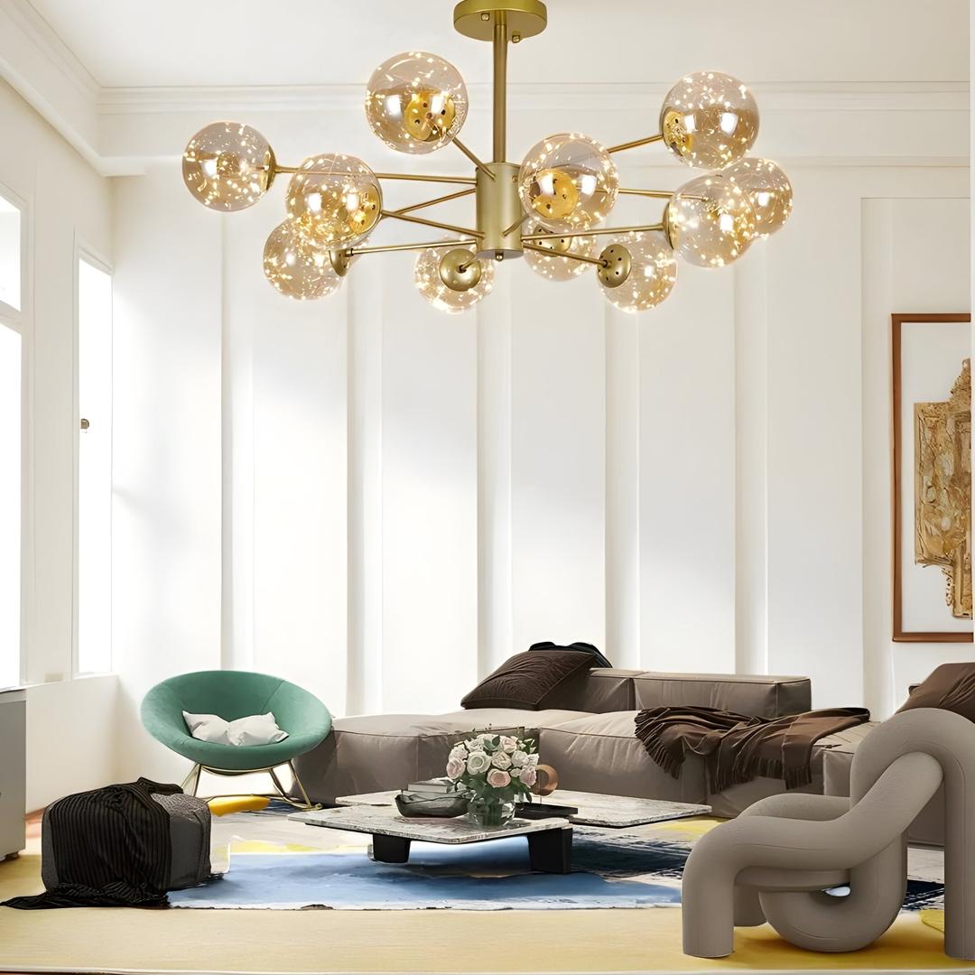 Candelabro De Globo De Vidrio | Lujoso