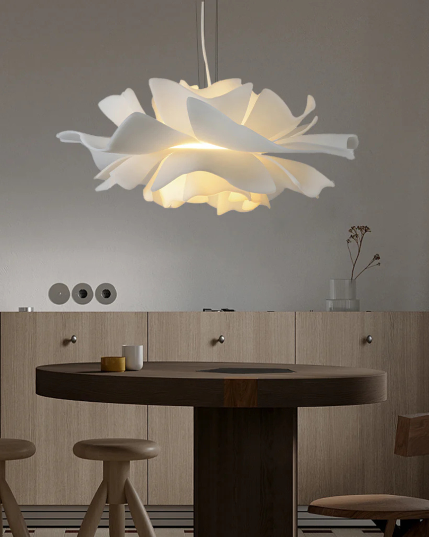 Lámpara Colgante Floral | Estilo Japandi