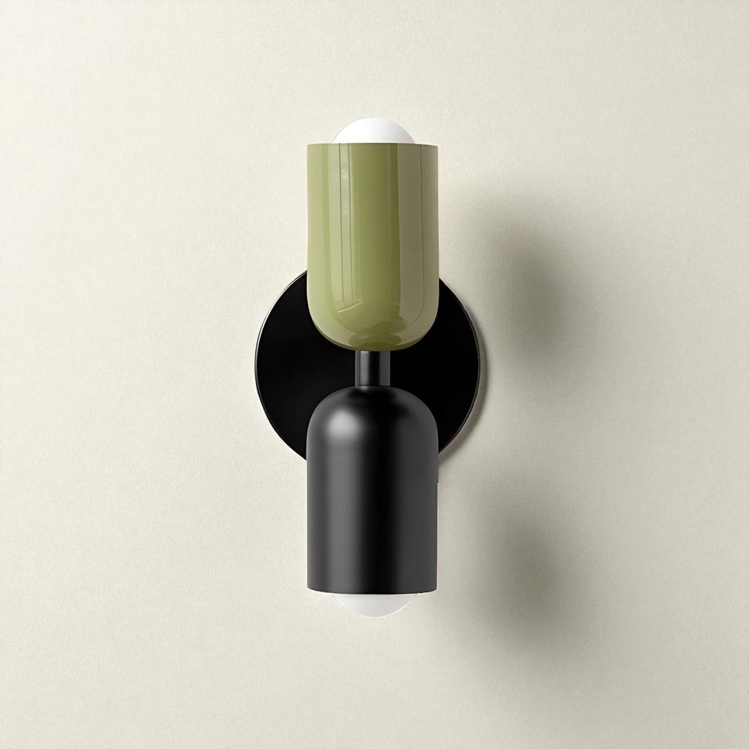 Lámparas de Pared LED Color Crema de Resina y Metal | Doble Cabeza